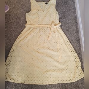 Yellow lace Ann Taylor dress